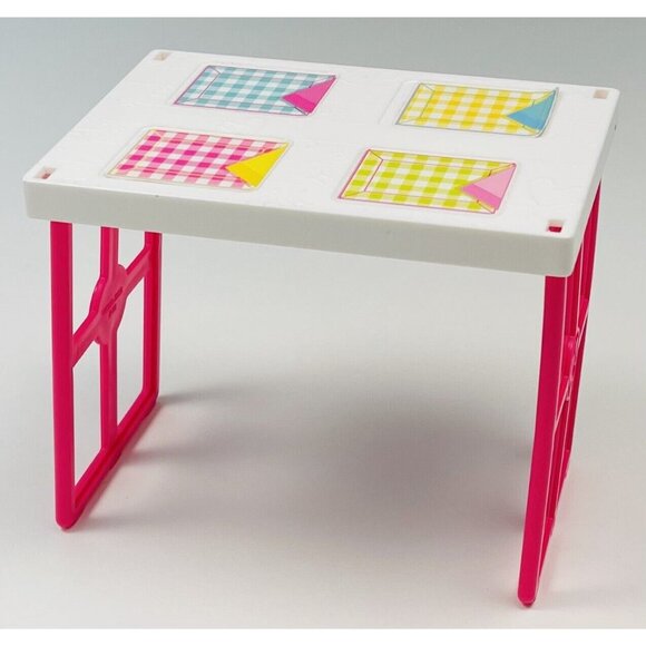 Mattel Other - 2010 MATTEL Barbie Sisters Go Camping Replacement Folding PICNIC TABLE Pink EUC